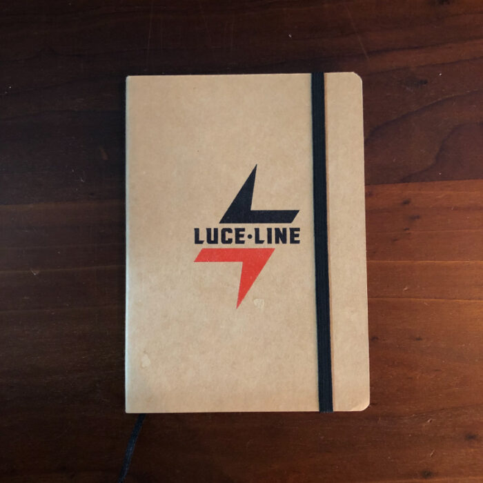 Luce Line logo notebook